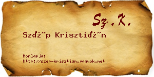 Szép Krisztián névjegykártya
