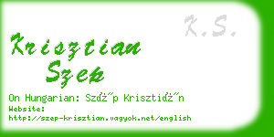 krisztian szep business card